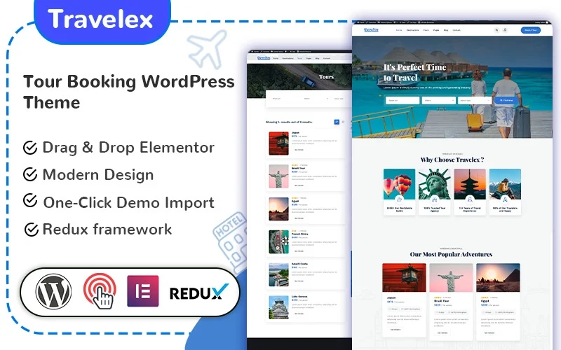 Travelex – Travel Booking WordPress Theme