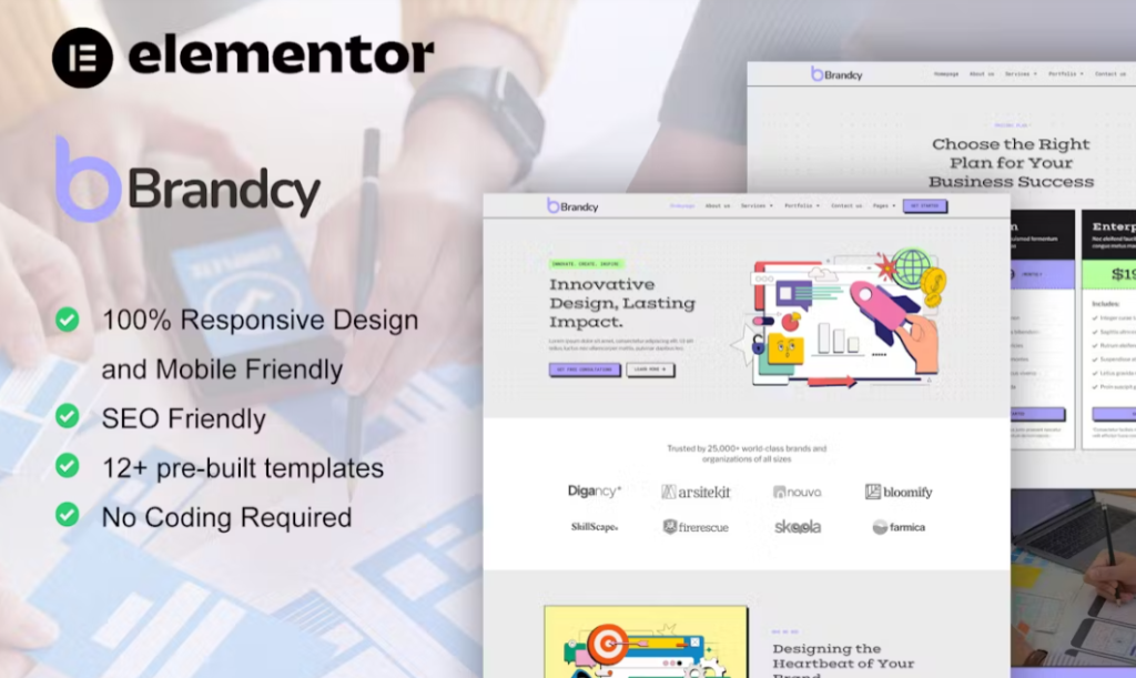Brandcy – Branding & Digital Marketing Agency Elementor Template