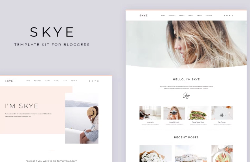 Skye – Modern Blog Elementor Template