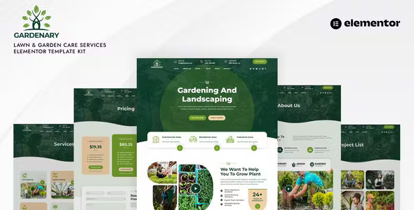 Gardenary Lawn Garden Elementor Template Kit