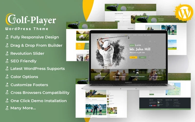 Golf player – Golf and Sport WordPress Theme