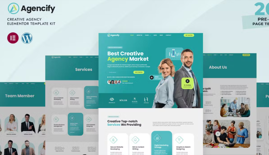Agencify – Creative Agency Elementor Pro Template