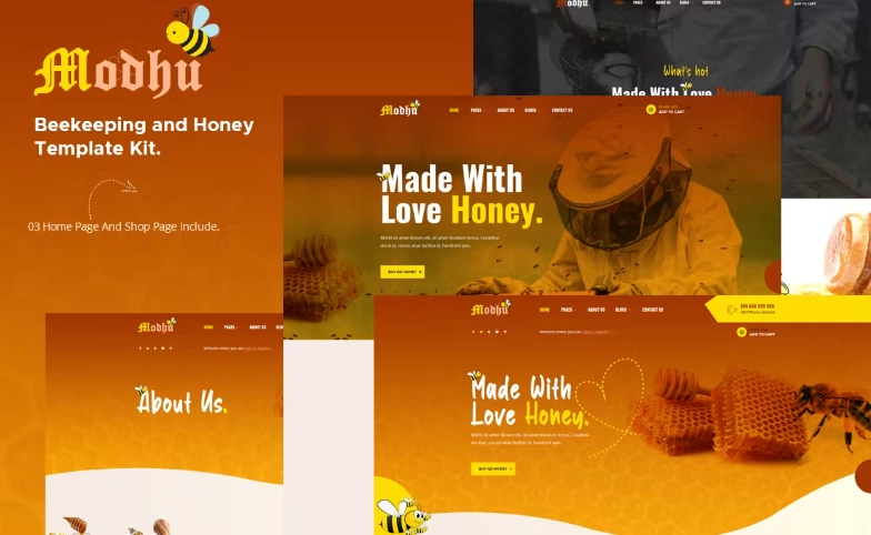 Modhu – Beekeeping & Honey Elementor Template