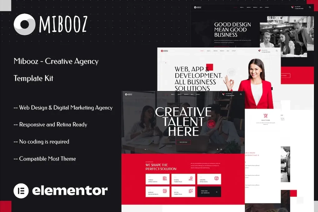 Mibooz – Creative Agency Elementor Template