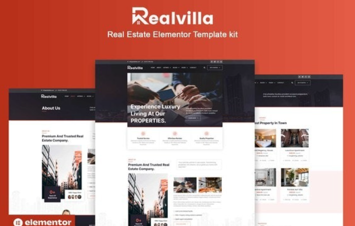 Realvilla – Real Estate Elementor Pro Template