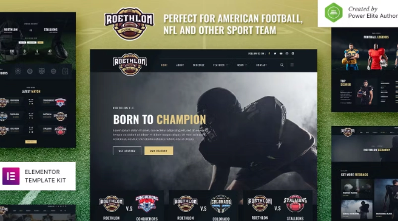 Roethlon – American Football & NFL Elementor Template