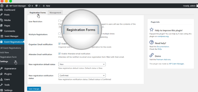 WP Event Manager – Registrations