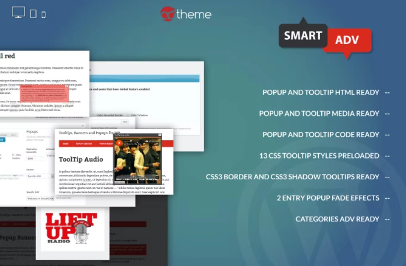 Smart ADV – Tooltips, Banners and Popups for WP