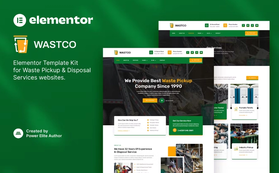 Wastco – Waste Pickup & Disposal Services Template