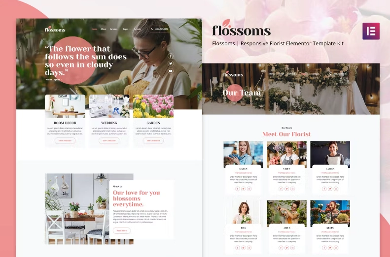 Flossom – Flower Shop Elementor Template
