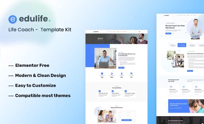 EduLife – Life Coach Elementor Template