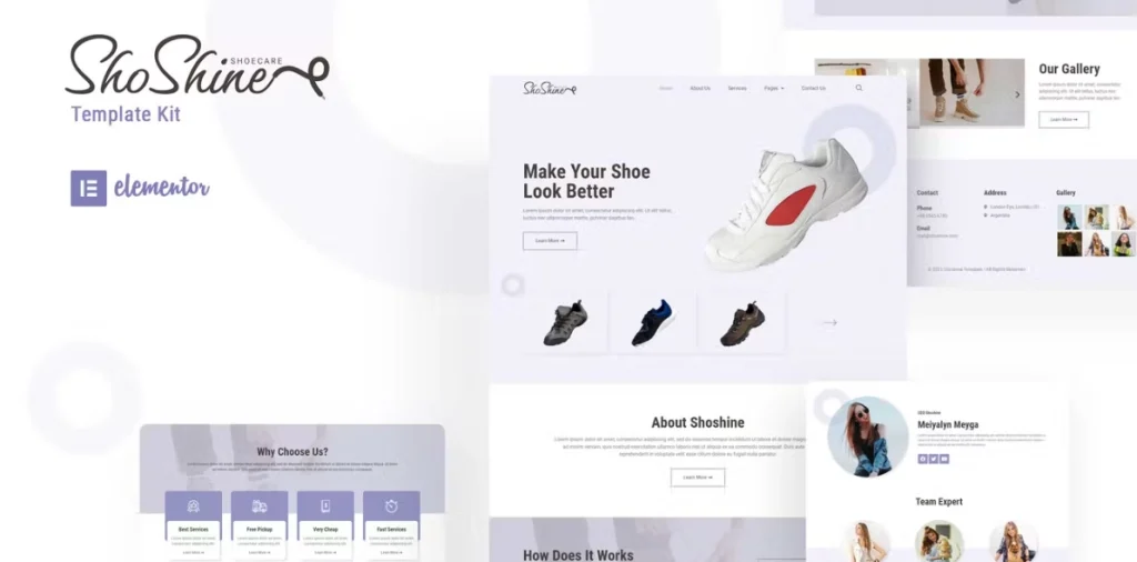Shoshine – Cleaning Service Elementor Template