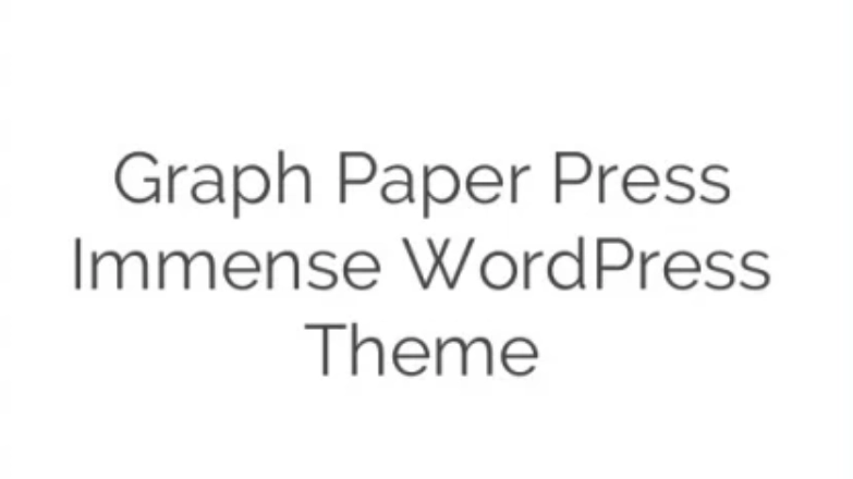 Graph Paper Press Immense WordPress Theme