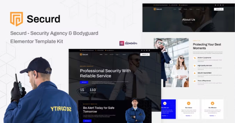 Securd – Security Agency & Bodyguard Elementor Template