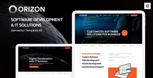 Orizon Software Elementor Template Kit