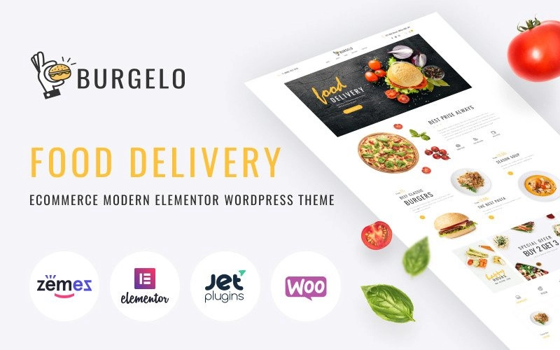 Burgelo – Food Delivery ECommerce Modern Elementor WooCommerce Theme