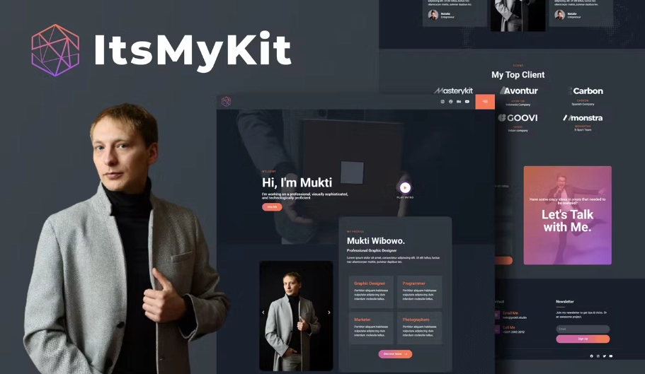 ItsMy – Dark Creative Portfolio Elementor Template Kit