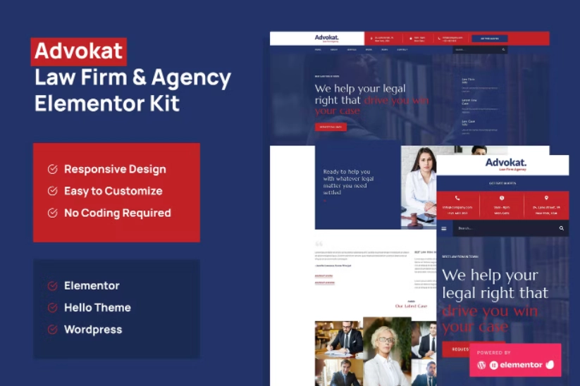 Advokat – Law Firm & Agency Elementor Template