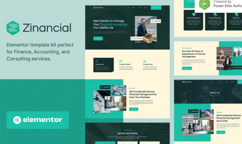 Zinancial – Finance & Accounting Services Elementor Template