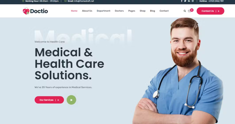 Doctio – Medical Health WordPress Theme