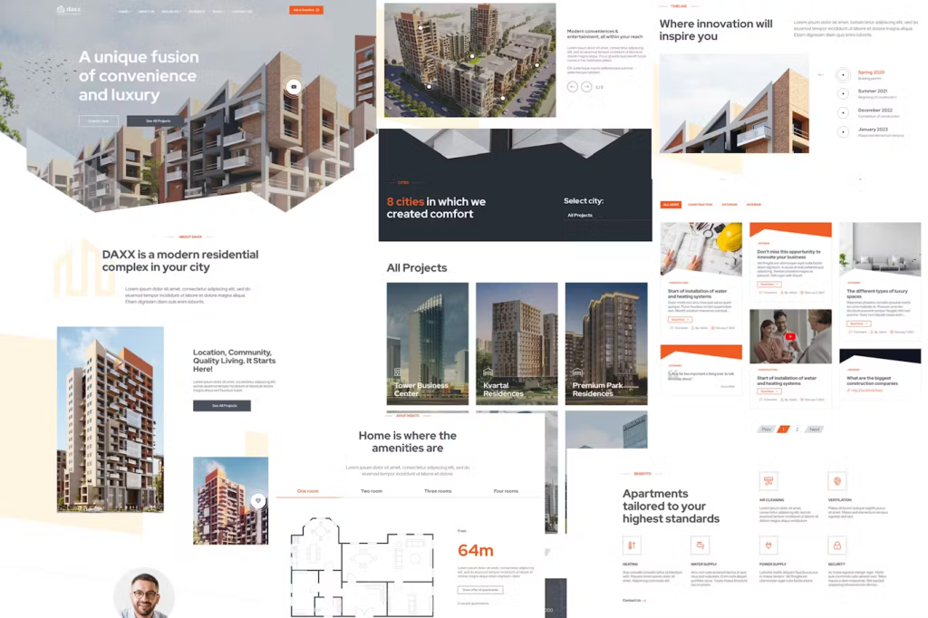 DAXX – Apartment Complex WordPress Theme