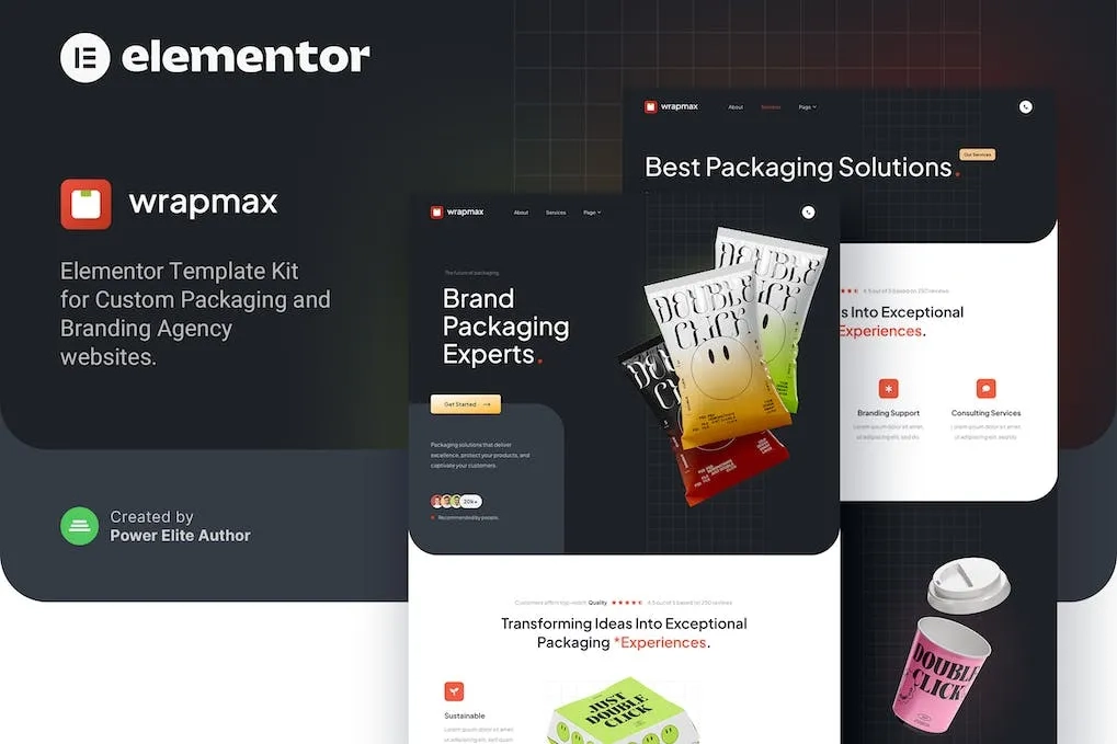 Wrapmax – Custom Packaging & Branding Agency Elementor Template