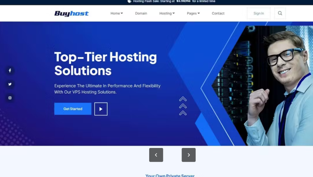 Buyhost – Web Hosting Elementor Template