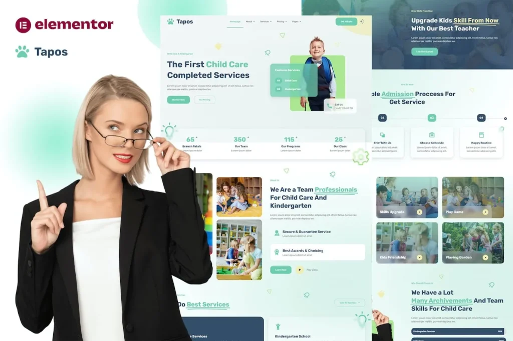 Tapos – Child Care & Kindergarten Elementor Template