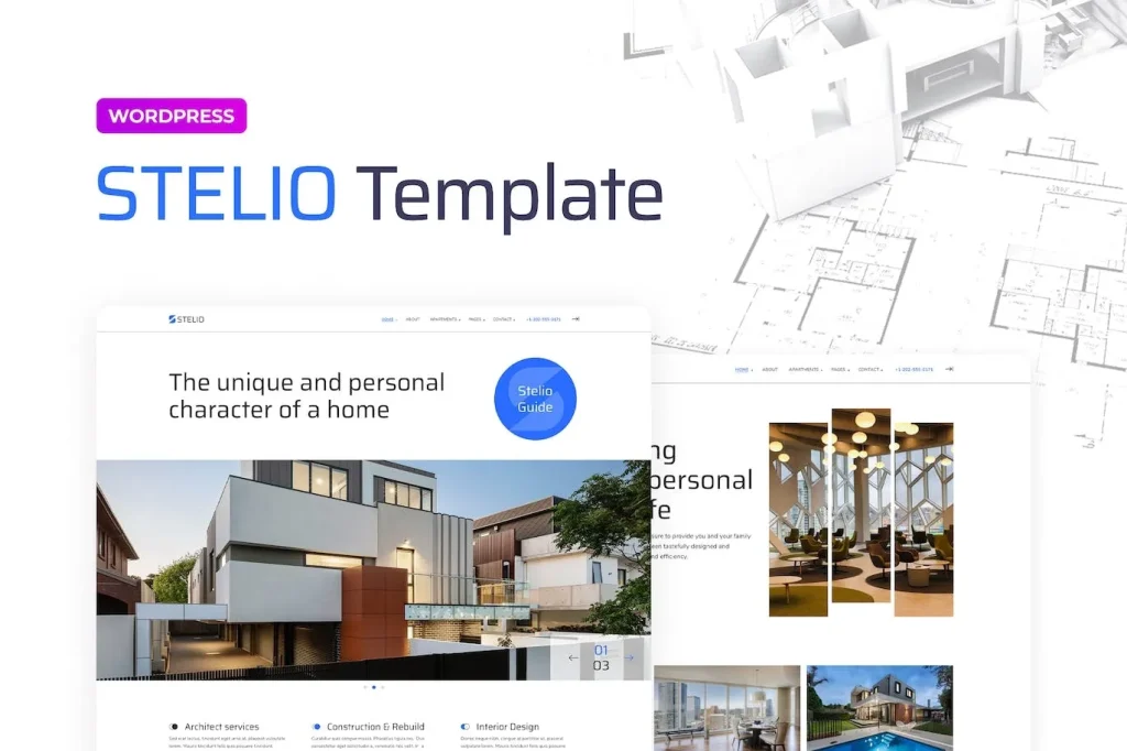 Stelio – Architects & Construction Company Elementor Pro Template