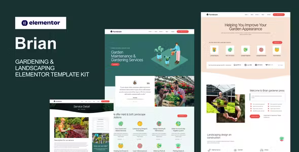 Brian Gardening Elementor Template Kit