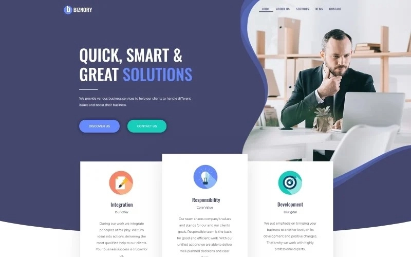 Biznory – Business WordPress Elementor Theme WordPress Theme