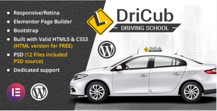DriCub – Driving School WordPress Theme