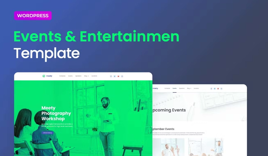 Meety – Events & Meetups Elementor Template