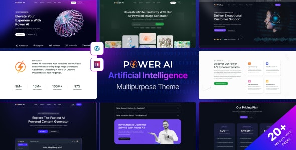 PowerAI – Artificial Intelligence Multipurpose WordPress Theme for Elementor
