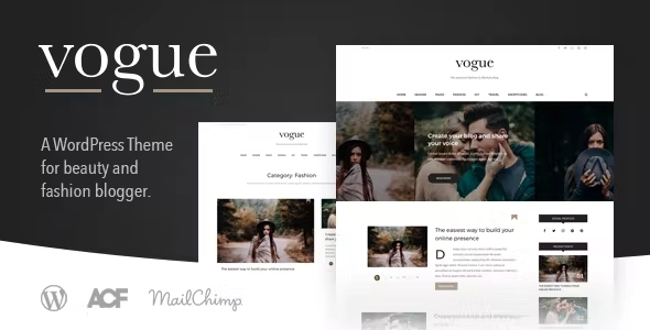 Vogue – Fashionable & Elegant WordPress Theme