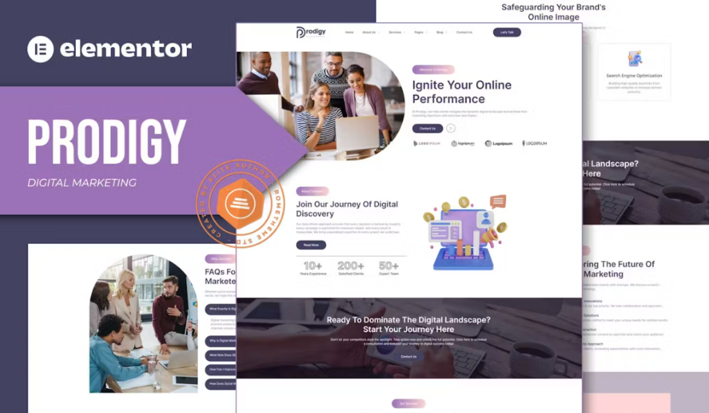 Prodigy – Digital Marketing Elementor Template