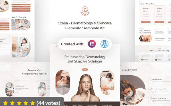 Stella – Dermatology & Skincare Elementor Template