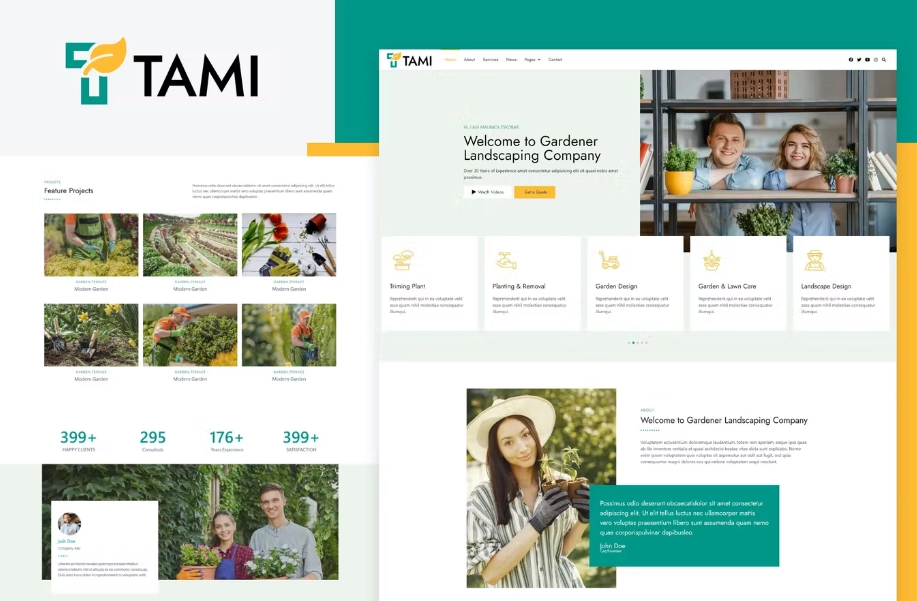 Tami – Landscape & Gardening Elementor Template