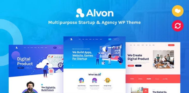 Alvon – Multipurpose Startup & Agency WordPress Theme