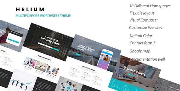 Helium – 10 in 1 Marketing WordPress Theme