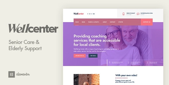 Wellcenter – Senior Care & Support WordPress Theme