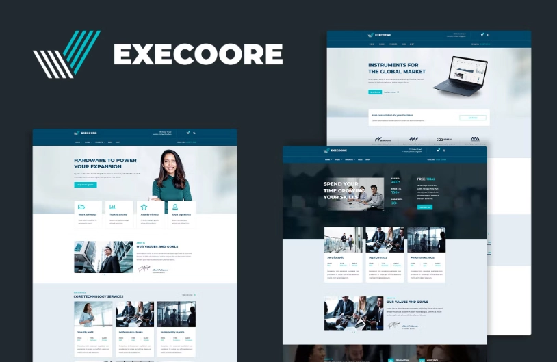 Execoore – Tech & Fintech Crypto Elementor Template