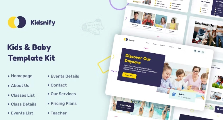 Kidsnify – Kindergarten & Preschool Elementor Template