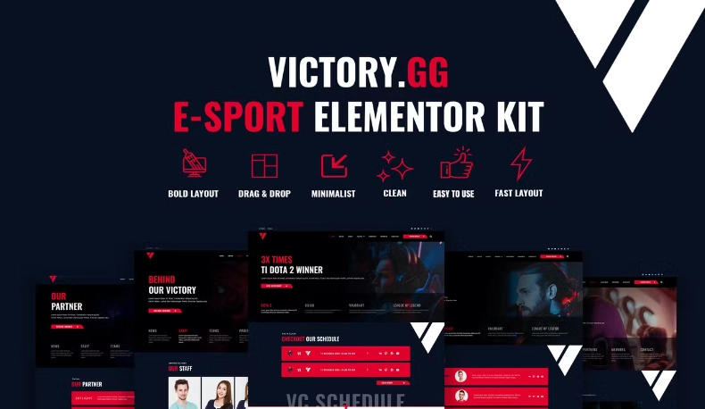 Victory – Esports & Gaming Elementor Template