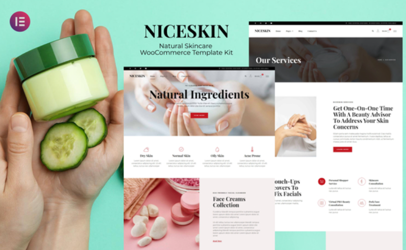 Niceskin – Natural Skincare Elementor Template