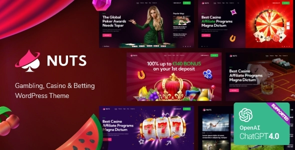 Nuts – Gambling, Casino & Betting WordPress Theme