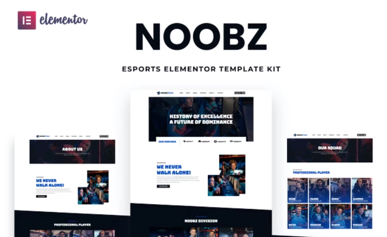 Noobz – E-sports Elementor Template