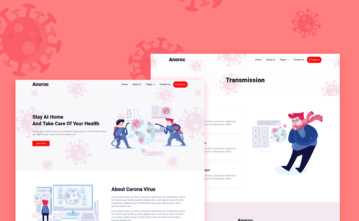 Anoroc – Coronavirus Awareness Elementor Template