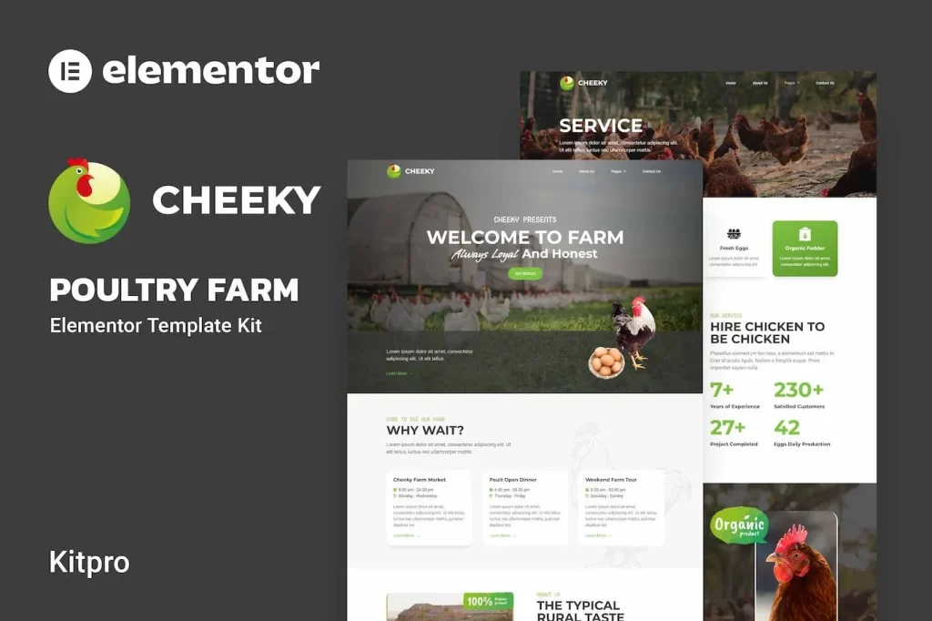 Cheeky – Poultry Farm Elementor Template