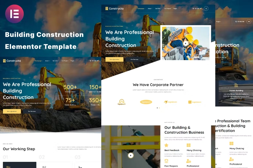 Constructa – Building & Construction Elementor Template